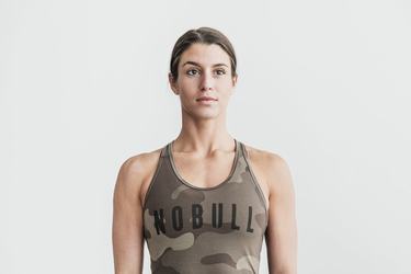 Nobull Racerback Tank Linne Dam Mörkcamo | FP6125708