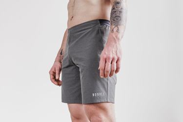 Nobull Stretch Woven 9" Shorts Herr Mörkgrå | IR6528394