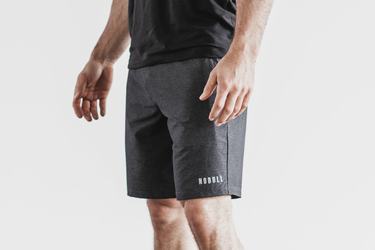 Nobull Stretch Woven 9" Shorts Herr Mörkgrå | MR7638510