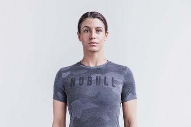 Nobull T-Shirt Dam Grå Camo | EL9321760