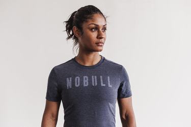 Nobull T-Shirt Dam Marinblå | VJ7023895