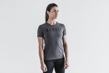 Nobull T-Shirt Dam Mörkgrå | FU1378062