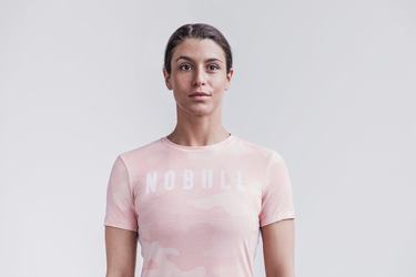 Nobull T-Shirt Dam Rosa Camo | UH7359160