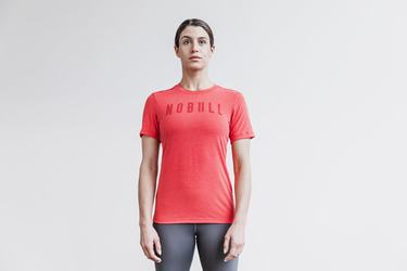 Nobull T-Shirt Dam Röda | ZO8249750