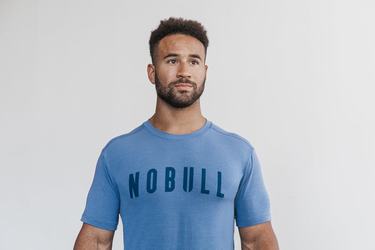 Nobull T-Shirt Herr Blå | YA0657214