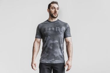 Nobull T-Shirt Herr Grå Camo | JV5081734