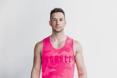 Nobull Tank Neon Linne Herr Rosa Camo | DB6514782