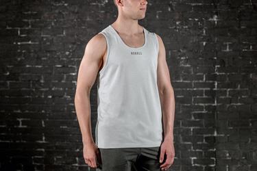 Nobull Textured Tank Linne Herr Grå | DU7150894