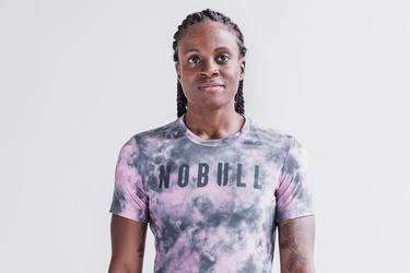 Nobull Tie-Dye T-Shirt Dam Rosa | QE2394516