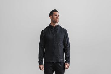 Nobull Twill Zip-up Jacka Herr Svarta | PV8274169