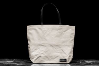 Nobull Waxed Canvas Open Top Tote Väska Dam Vita | EH1692780