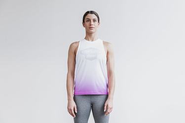 Nobull Wodapalooza High-Neck Dip-Dye Tank Träningslinne Dam Vita | BG7265018