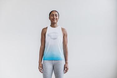 Nobull Wodapalooza High-Neck Dip-Dye Tank Linne Dam Blå | ZP0921865