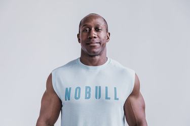 Nobull Ärmlös T-Shirt Herr Blå | DI9702564