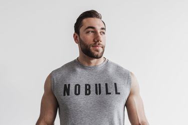 Nobull Ärmlös T-Shirt Herr Grå | KJ9850314