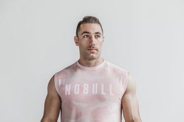 Nobull Ärmlös T-Shirt Herr Rosa Camo | ZJ9452760