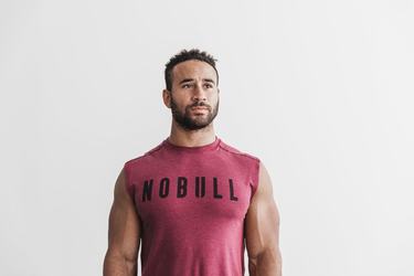 Nobull Ärmlös T-Shirt Herr Röda | RD8903164